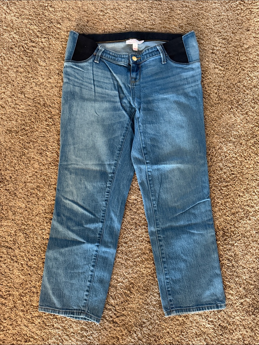 Isabel Blue Maternity Jeans with Stretch Waistband